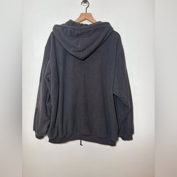 SKIMS Lounge FLEECE OVERSIZED HOODIE Zip Up Jacket S Storm BLACK - Picture 8 of 13